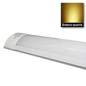 Luminária LED Linear De Sobrepor 36W Branco Quente 120CM - Bivolt