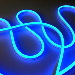 Mangueira Neon De LED Flexível 1 Metro Azul