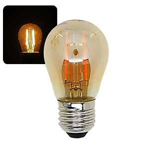 Lâmpada LED Bulbo G45 1,8W Bolinha Filamento Branco Quente