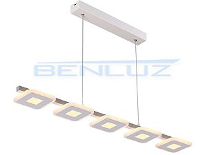 Pendente 90×13×120cm Aluminio Aclirico Led 56w 3000k 3500lm Bivolt