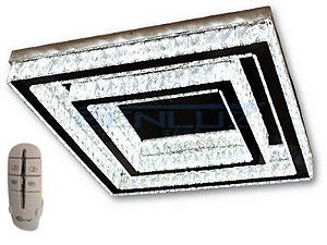 Plafon Quadrado 20×40cm Cristal Led 36w 3000k4000k 6000k 3600lm Controle Bivolt