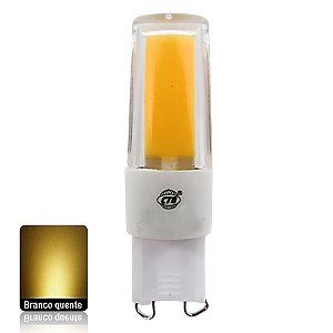 Lâmpada LED COB 3W Bipino G9 Branco Quente 127V