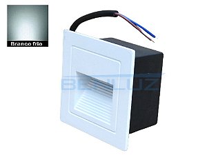 Balizador Externo Embutir Branco De LED 2W Branco Frio