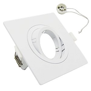 Spot LED Embutir Plana MR16 Quadrado Para Dicroica Branco 10x10CM