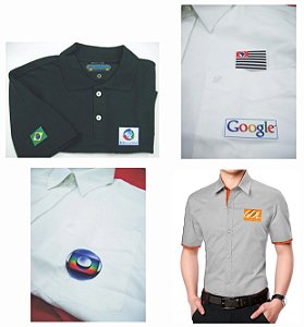 LOGOMARCA TERMOCOLANTE PARA UNIFORMES - 100 unidades