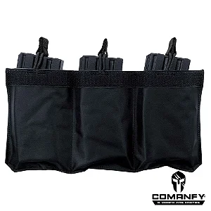 PORTA CARREGADOR FZ 5.56 TRIPLO CANGURU - PRETO / COMANFY