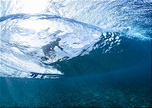 Tubo fotografado por baixo d'água no outer reef de Shipwrecks