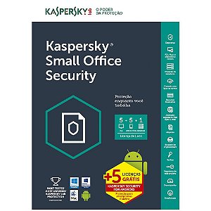 Kaspersky Small Office Security 7 - 5 dispositivos + 5 grátis - 1 file Server + 5 Password Managers - 1 ano - (Frete Grátis - Envio Digital)