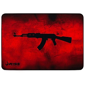 Mousepad Gamer Rise Mode AK47 Vermelho Speed Grande 42x29cm Borda Costurada RG-MP-05-AKR