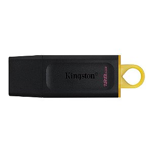 Pen Drive 128GB Kingston Exodia, Conexão USB 3.2 Ger 1 Ultra Rápido Preto/Amarelo - DTX/128GB