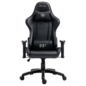 Cadeira Gamer Draxen DN3 Reclinável com Almofadas cor Preto - DN003/BK