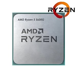 Processador AMD 5º Geração, Ryzen 5 5600G 4.4GHz (VEGA 7) AM4 6-Cores 12-Threads - OEM