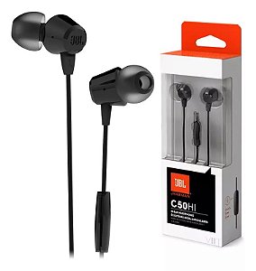 Fone de Ouvido JBL C50HI com Microfone - JBLC50HIBLK