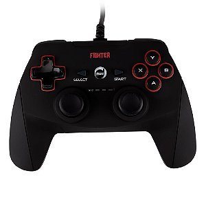 Controle para PC DAZZ Fighter Com Fio Double Shock - 623397