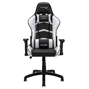 Cadeira Gamer Mymax MX5 Reclinável com Almofadas cor Preto/Branco - MGCH-MX5/WH