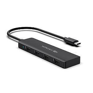 Hub USB Tipo C 2.0 C3Tech 4 Portas - HU-C230BK