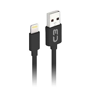 Cabo Apple USB - iPhone 1M Preto C3plus - CCB-L10BK