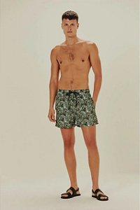 Short Cós Elástico Botânica Tropical