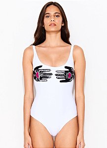 Maiô Decote Hand Pink
