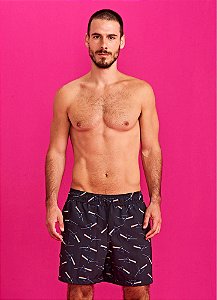 Short Beach Pink Floyd Black