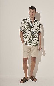 Camisa Manga Curta Coqueiro Bordado