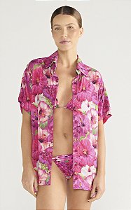 Camisa Square Hibiscus