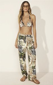 Calça Pantalona Coqueiro Colagem