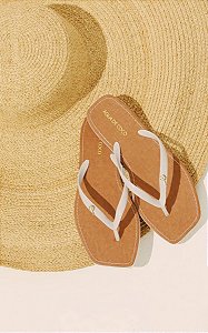 Chinelo Tiras Mistura Tropical Branco