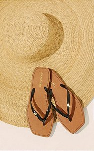 Chinelo Tiras Mistura Tropical Preto