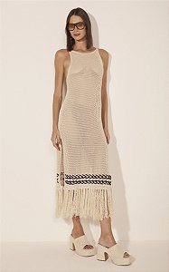 Vestido Midi Arraia Bege