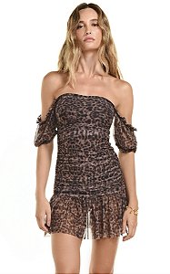 Vestido Telma Aquarela Onça