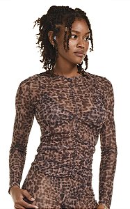Blusa West Aquarela Onça