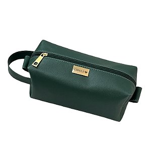 Necessaire Manu G alça lateral verde oliva personalizada