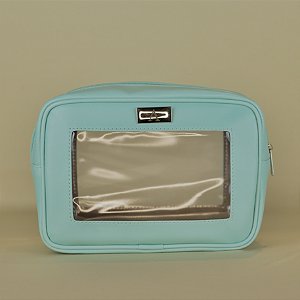Necessaire Laura M verde água personalizada