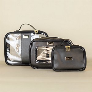 Kit Laura P/M/G preto personalizado