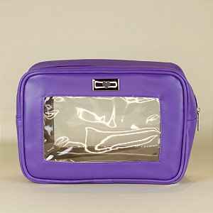 Necessaire Laura M roxa personalizada