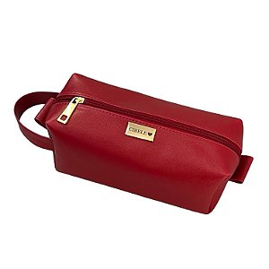 Necessaire Manu G alça lateral vermelha personalizada