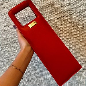 Porta vinho 1 garrafa vermelho personalizado