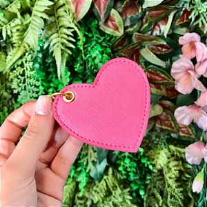 Chaveiro coração pink personalizado