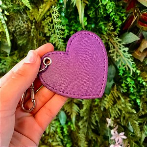 Chaveiro coração roxo personalizado