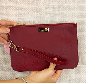 Clutch Natalia vinho personalizada