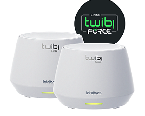 Conjunto de Roteador Sem Fio WI-FI 6 Twibi Force AX Branco Intelbras