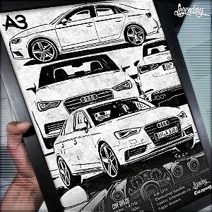 Quadro Audi A3 2014 - Coleção: Legendary
