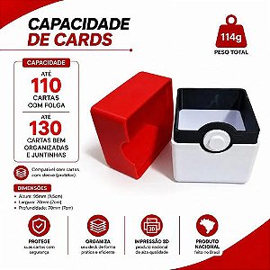 Deck Box Porta Cards Pokemon Caixa Tcg Pokebola 120 Cartas