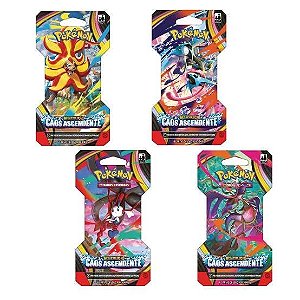 COPAG Pokémon Booster Caos Ascendente TCG Original com 6 Cartas de Jogo