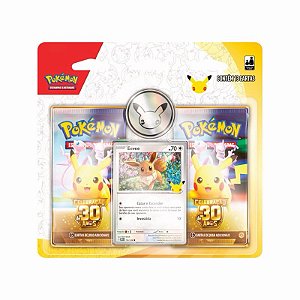COPAG Pokémon TCG Celebração 30 Anos Blister Duplo 1 Pikachu Garantido Produto Original para Colecionadores e Jogadores