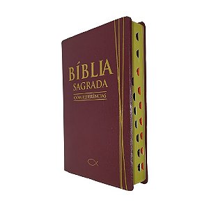 Bíblia Sagrada Com Referências - Luxo Vinho - Bv Books