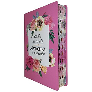 Bíblia de Estudo Apologética Com Apócrifos Índice Capa Henna Rosa