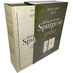 Bíblia de Estudo Spurgeon King James 1611 Capa Dura Bege