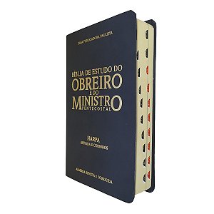 Bíblia de Estudo do Obreiro e do Ministro Pentecostal Luxo Preta